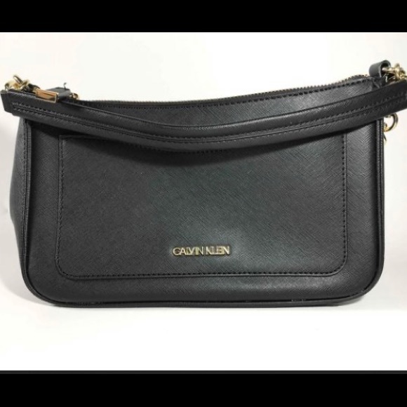 Calvin Klein Black Saffiano Leather Crossbody